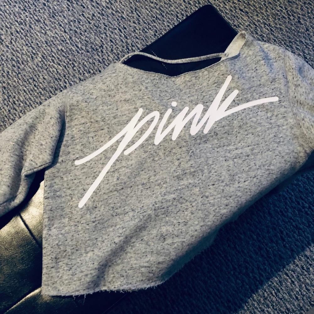 Pink Victoria’s Secret Sz Xs Cropped Sweatshirt